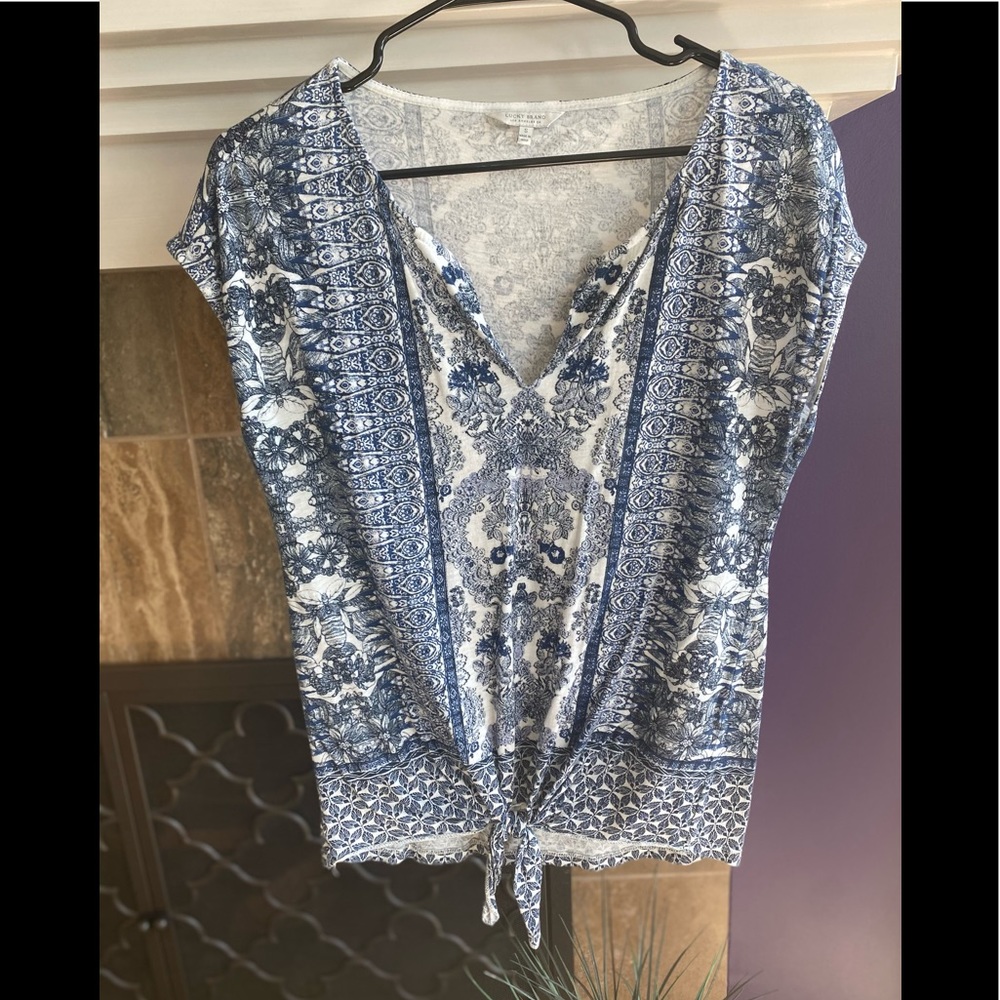 Lucky Brand Tie Front Top Shirt